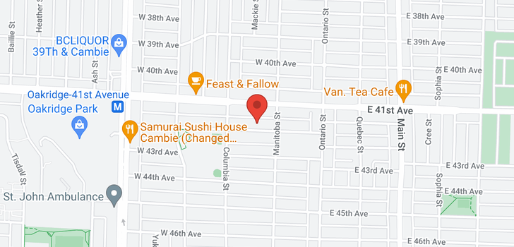 map of 143 W 42ND AVENUE